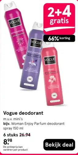 Etos Vogue deodorant aanbieding