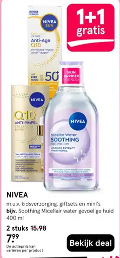 Etos NIVEA m.u.v. kidsverzorging, giftsets en mini's aanbieding