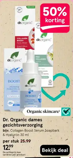 Etos dr.organic dames gezichtsverzorging aanbieding