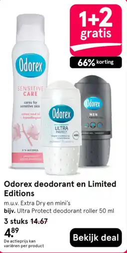 Etos Odorex deodorant en Limited Editions aanbieding