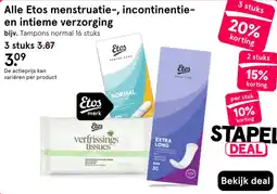 Etos Etos verfrissings tissues intiem aanbieding