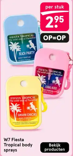 Etos W7 Fiesta Tropical body sprays aanbieding