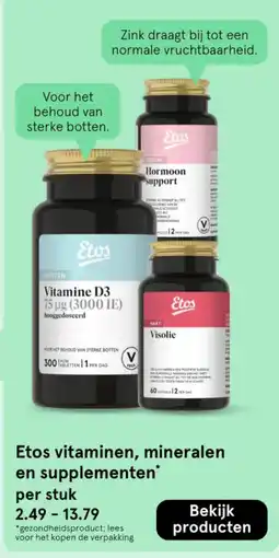 Etos Etos vitaminen, mineralen en supplementen aanbieding