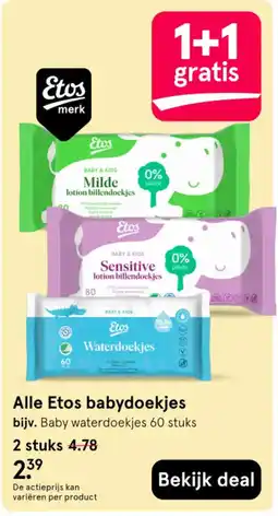Etos Etos babydoekjes aanbieding