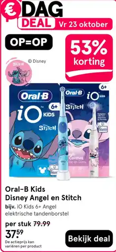 Etos Oral-B Kids Disney Angel en Stitch aanbieding