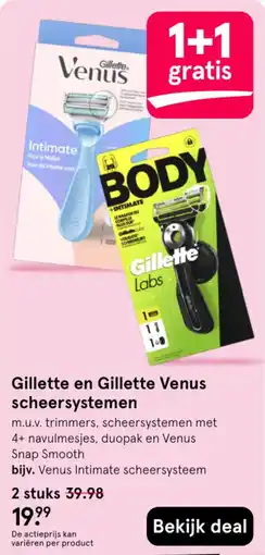 Etos Gillette en Gillette Venus scheersystemen aanbieding
