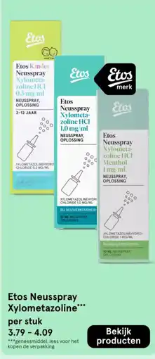 Etos Etos Neusspray Xylometazoline aanbieding