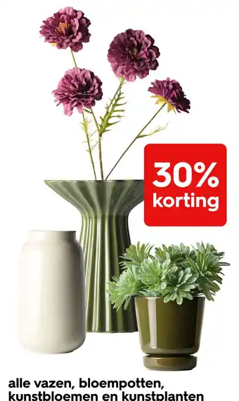 Alle vazen, bloempotten, kunstbloemen en kunstplanten