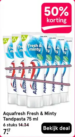 Etos Aquafresh Fresh & Minty Tandpasta aanbieding
