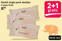 Etos Kenkô single pack doekjes aanbieding