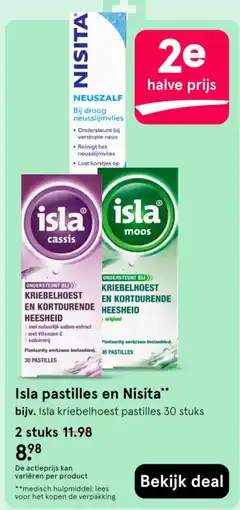 Etos Isla pastilles en Nisita aanbieding