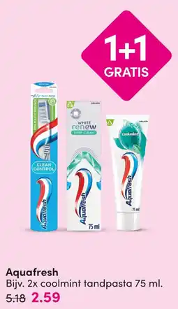 DA Aquafresh coolmint tandpasta 75 ml aanbieding