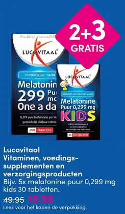 DA Lucovitaal melatonine puur 0,299 mg kids aanbieding
