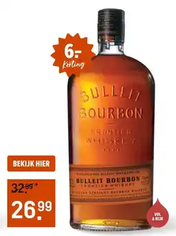 Gall & Gall Bulleit Bourbon Frontier Whiskey aanbieding