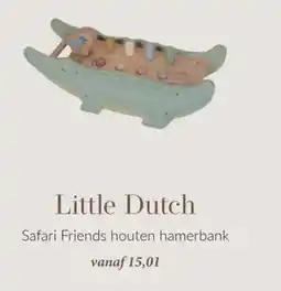 Babypark Little Dutch Safari Friends houten hamerbank aanbieding