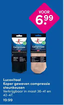 DA Lucovitaal koper geweven compressie steunkousen aanbieding