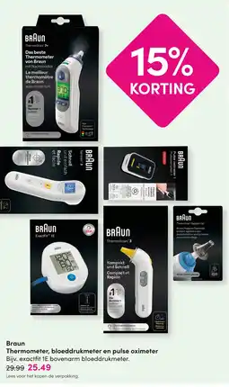 DA Braun thermometer, bloeddrukmeter en pulse oximeter aanbieding