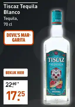 Gall & Gall Tiscas Tequila Blanco aanbieding