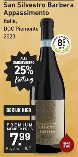Gall & Gall San Silvestro Barbera Appassimento aanbieding