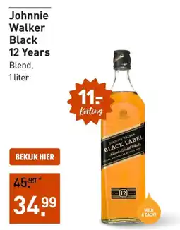 Gall & Gall Johnnie Walker Black 12 Years aanbieding
