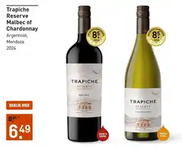 Gall & Gall Trapiche Reserve Malbec of Chardonnay aanbieding