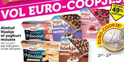 Coop Almhof Hoekje of yoghurt Mousse aanbieding