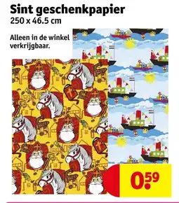 Kruidvat Sint geschenkpapier aanbieding