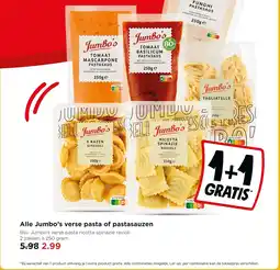 Jumbo Alle Jumbo's verse pasta of pastasauzen aanbieding