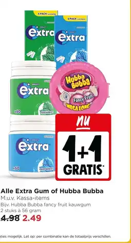 Jumbo Alle Extra Gum of Hubba Bubba aanbieding