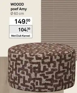 Karwei WOOOD poef Amy aanbieding