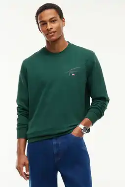 Wehkamp Tommy Jeans regular fit sweater - groen aanbieding