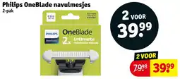 Kruidvat Philips OneBlade navulmesjes aanbieding