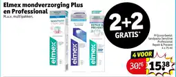 Kruidvat Elmex mondverzorging Plus en Professional aanbieding