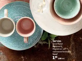 Makro Servies es serie pastel aanbieding