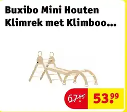 Kruidvat Buxibo Mini Houten Klimrek met Klimboog & Klimhelling met Glijbaan Montessori Speelgym aanbieding
