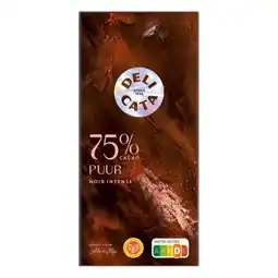 Albert Heijn Delicata Reep 75% cacao fruitig & bitter aanbieding