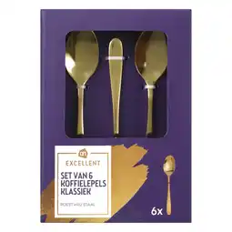 Albert Heijn AH Excellent Koffielepels goud shiny aanbieding