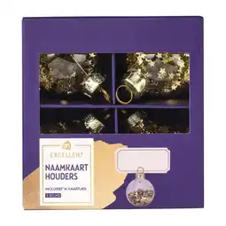 Albert Heijn AH Excellent Naamkaarthouder kerstbal glitter aanbieding