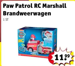 Kruidvat Paw Patrol RC Marshall Brandweerwagen aanbieding