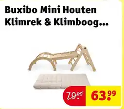 Kruidvat Buxibo Mini Houten Klimrek & Klimboog met Kussen & Klimhelling met Glijbaan aanbieding