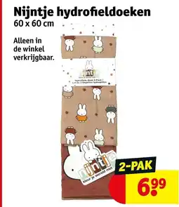 Kruidvat Nijntje hydrofiele doeken aanbieding