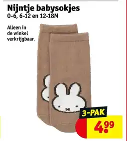 Kruidvat Nijntje babysokjes aanbieding