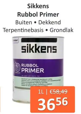 De Verfzaak Sikkens rubbol primer aanbieding