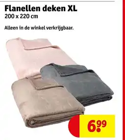 Kruidvat Flanellen deken xl aanbieding