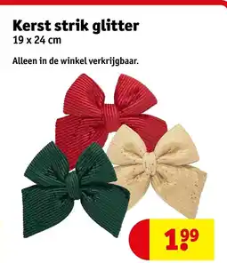 Kruidvat Kerst strik glitter aanbieding