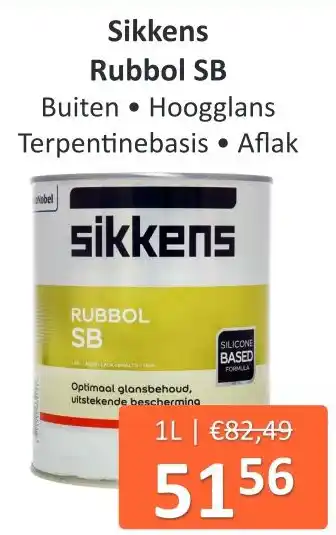 De Verfzaak Sikkens rubbol sb aanbieding