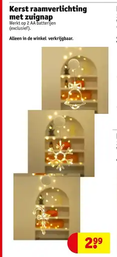 Kruidvat Kerst raamverlichting met zuignap aanbieding