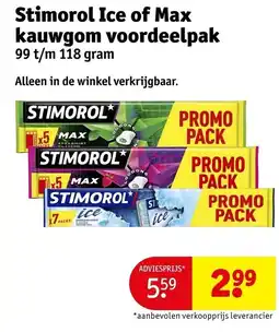 Kruidvat Stimorol Ice of Max kauwgom voordeelpak aanbieding