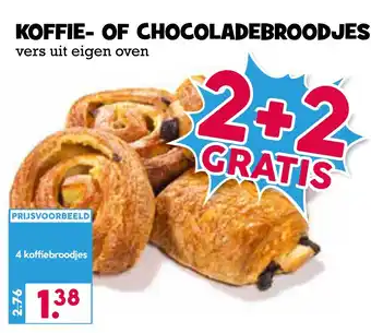 Boon`s Markt Koffie- Of Chocoladebroodjes aanbieding