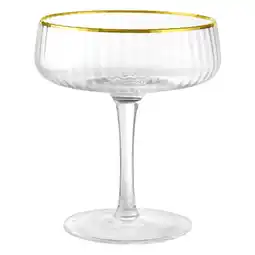 Albert Heijn AH Excellent Champagnecoupe ribbel glas aanbieding